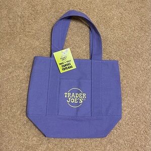 NWT Trader Joe’s Limited Edition Mini Canvas Tote Bag